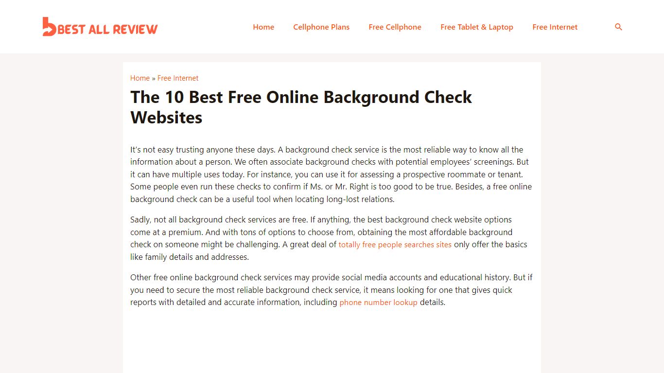 The 10 Best Free Online Background Check Websites 2022 - Best All Review